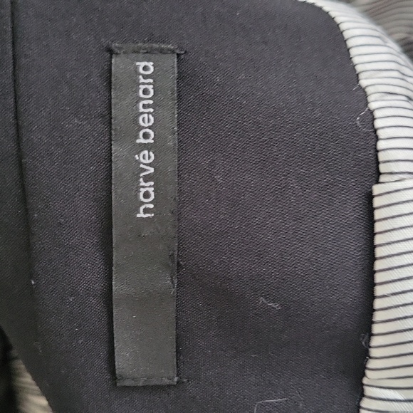 Women's Black Hip Length Blazer Jacket Harve Bernard Size M - Picture 9 of 9